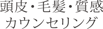 頭皮・毛髪・質感カウンセリング